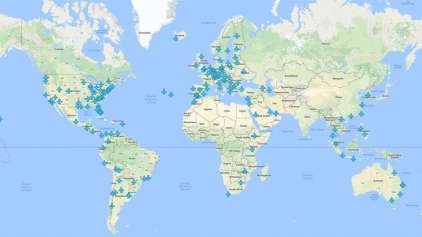 Mapa mostra as senhas de Wi-Fi de todos os aeroportos do mundo 