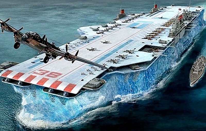 Você sabe da vez que a marinha inglesa fez um navio de gelo? 